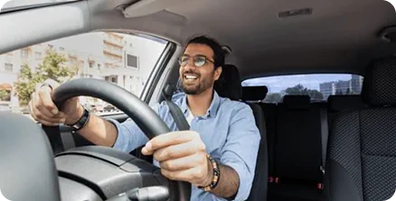 boy happy with Instructor